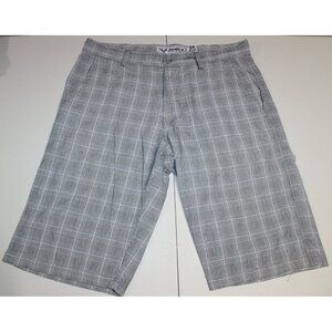 Mens AVIREX Shorts Sz: 38 Walking Outdoor Cotton Black Gray Plaid 4 Pockets